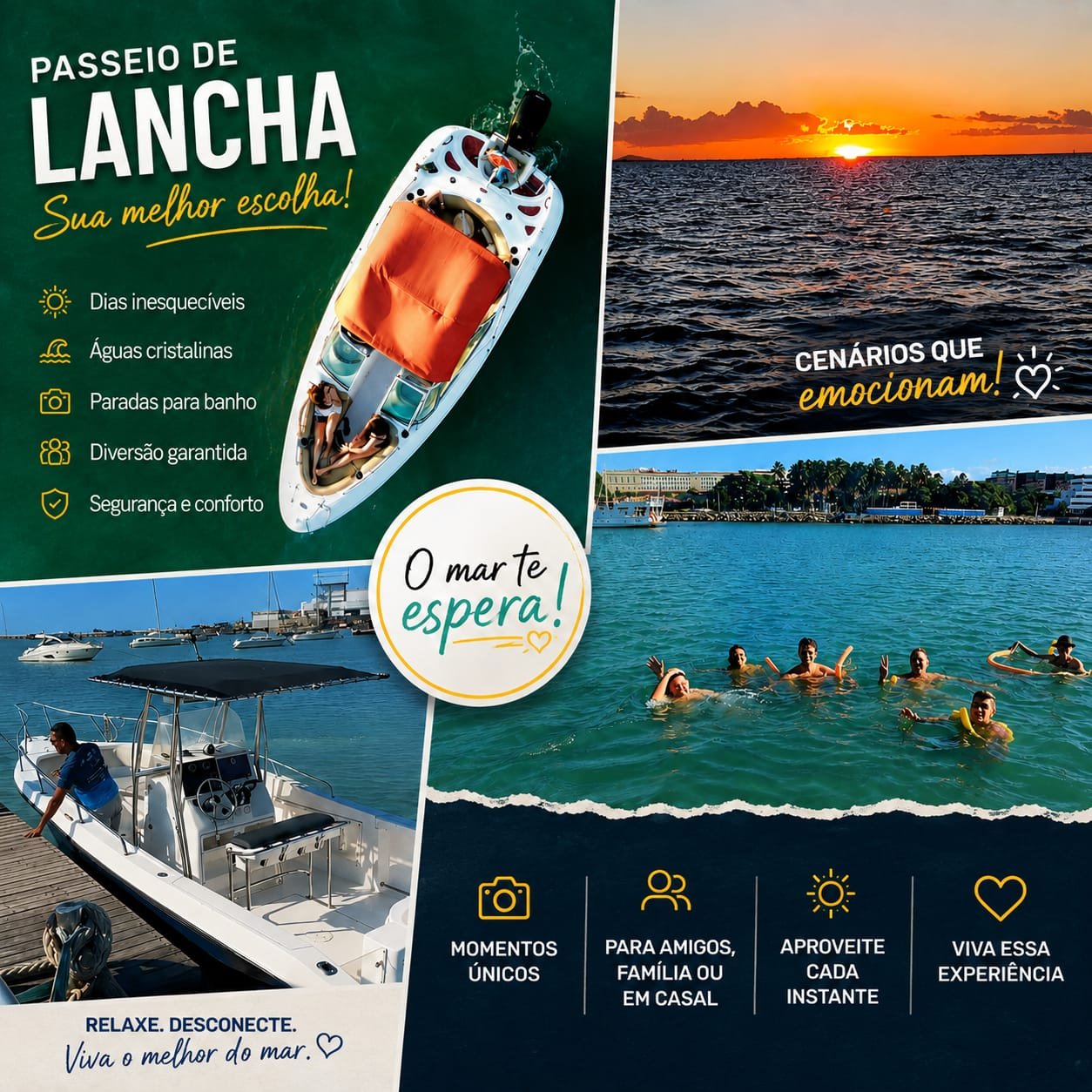 Passeio de Lancha Privativa em Fortaleza